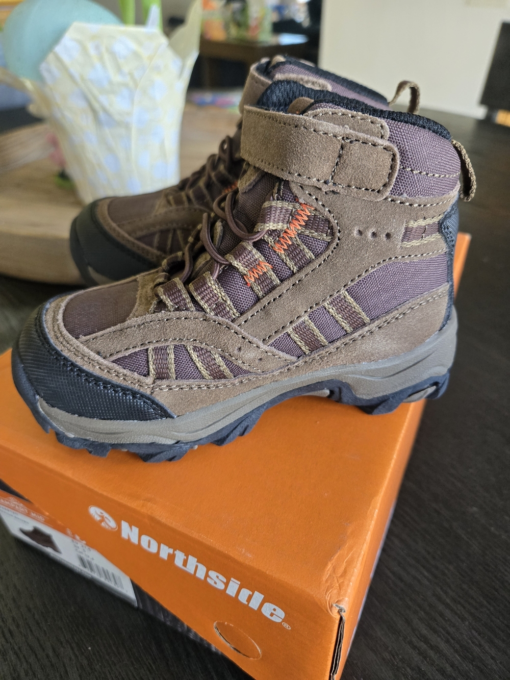 Northside Brown and Black Kids' Waterproof Hiking Boots